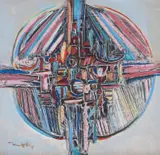 Dirk Meerkotter, Circular Composition, 1967, oil on board