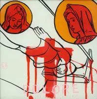 Conrad Botes, Dolore, reverse glass painting