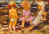 Adriaan Boshoff, New Found Friends, oil on canvas laid down on board