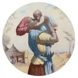 Willem Hermanus Coetzer, Mother and Child, 1967, oil on canvas laid down on board