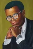 Lutanda Zemba Luzamba, The look, 2018, oil on board