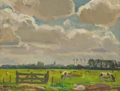 Alfred Krenz, Near Eemnes, 't Gooi, the Netherlands, 1942, oil on board