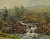 Giuseppe Bottero, The Lively Water, Alberton/Precious Water, Alberton Stream, 1965, oil on canvas