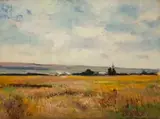 Errol Boyley, Landscape with Farmhouse, oil on board