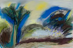 Kevin Atkinson, Abstract Landscape II, 1983, pastel on paper