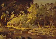 Johannes Oldert, Near Parys, O.F.S., oil on board