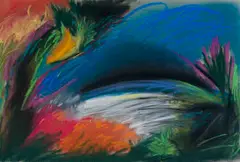 Kevin Atkinson, Abstract Landscape IV, 1983, pastel on paper
