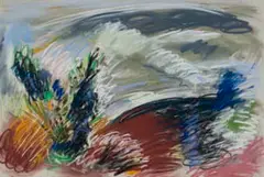 Kevin Atkinson, Abstract Landscape III, 1983, pastel on paper