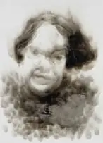 Diane Victor, Portrait II, smoke on paper