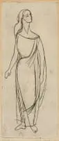 Anna Vorster, Kore (Maiden), 1965, etching on paper