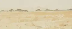 Walter Westbrook, Landscape with Distant Mountains, 1970, watercolour on paper