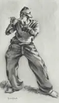 Sidney Beck, Penny Whistler, charcoal on paper