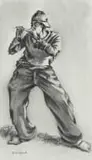 Sidney Beck, Penny Whistler, charcoal on paper