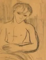 Alexis Preller, Young Man, 1941, pencil on paper