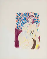 Andrew Verster, Seated Woman, 1985, watercolour pencil on paper