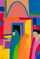 Trevor Coleman, Figures, 1996, oil on paper