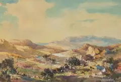 Gabriel de Jongh, Rivier Sonder End (River without End), 1942, watercolour on paper