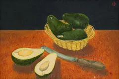 Still Life with Avocados by Clarence Wilson, watercolour on paper laid down on board, sold Apr 2026