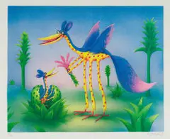 Feeding Baby Twittering Twook by Norman Catherine, hand-separated offset lithograph on paper, sold Apr 2026