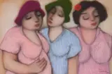 Pieter van der Westhuizen, The Three Graces, 1994, pastel on paper
