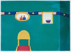 Sam Nhlengethwa, Homage to Esther Mahlangu, 2003, ten-colour lithograph on paper