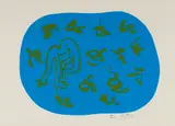 Walter Battiss, Figure and Characters, silkscreen on paper