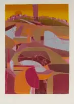 Fred Schimmel, Shanty Town, 1977, colour screenprint on paper