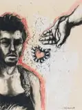 Christiaan Diedericks, Untitled (Figure, Hand and Heart I)