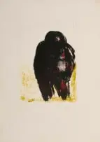 Herman Van Nazareth, Abstract Portrait, 1970, colour lithograph on paper