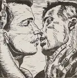 Christiaan Diedericks, Two Boys Kissing, linocut on handmade paper