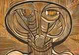 Cecil Skotnes, Untitled (Head), from Man's Gold, 1977, colour woodcut on paper