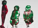 Robert Hodgins, A Family, 2004, monotype on paper