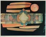 Larry Scully, Untitled (Abstract in Orange), 1975, colour photolithograph on paper
