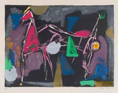 Marino Marini, Untitled (Horse), from the From Colour to Form series, 1969, colour lithograph on paper
