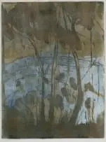 Alice Goldin, Lypiatt II, 1967, colour woodcut on rice paper