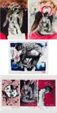 Christiaan Diedericks, Untitled (Angel I); Untitled (Angel II); Play with Me; Die Algebra van Nood, four, mixed media with ink on paper and digital print on paper