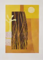 Berenice Michelow, Abstract Lunarscape, 1972, colour screenprint on paper