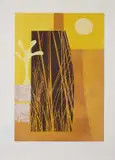 Berenice Michelow, Abstract Lunarscape, 1972, colour screenprint on paper