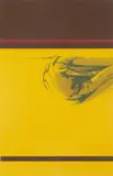 Wim Blom, Abstract in Yellow and Brown, 1973, colour screenprint on paper