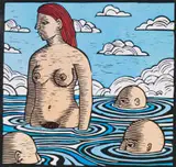Theo Paul Vorster, Voyeurs, 2006, colour linocut on paper