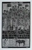 Lucas Bambo, National Show, 2003, linocut on paper