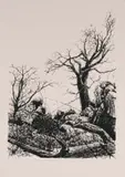 Phillemon Hlungwani, Tshava ya dzimbauyeka, 2007, screenprint on paper