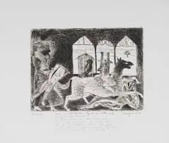 Braam Kruger, Hier is Vanaand Lewe en Stemme, etching on paper