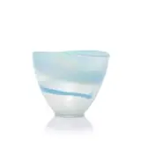 Murano, Opalesque ovoid bowl, hand blown glass
