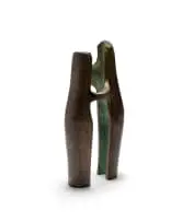 Maureen Quin, Untitled (Abstracted Two Figures), 2005, bronze with a brown and verdigris patina