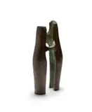 Maureen Quin, Untitled (Abstracted Two Figures), 2005, bronze with a brown and verdigris patina