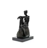 Tienie Pritchard, Tranquility, bronze with a black and verdigris patina, on a granite base