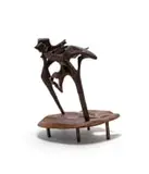 Susanna Swart, Untitled (Abstract Landscape), bronze with a brown patina, on a patinated steel base
