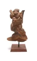 Jackson Hlungwani, Thumbs Up, carved and incised wood, on a wooden base