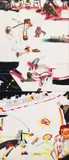 Robert Hodgins, Oh, Oh, Oh She Cried in a Cracked Voice, diptych, oil on canvas